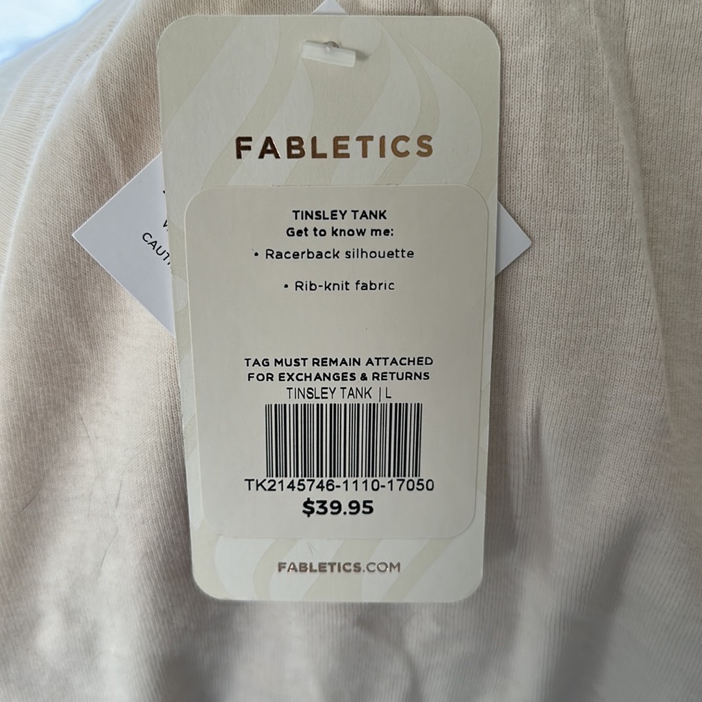 Fabletics Cream Tank Top - Picture 3 of 3